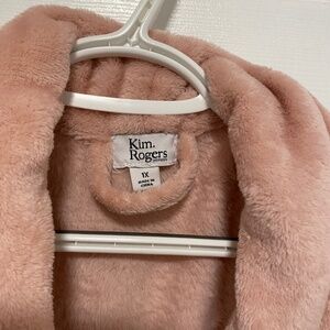 Kim Rogers Pink Bathrobe - Size 1X - NEW NWT